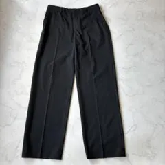 ザラ テーパードパンツ センタープレス ストレッチ ブラック 30 シンプル