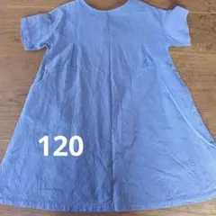 COMME CA ISM 半袖ワンピース 120　ブルー