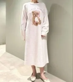 ジェラートピケ GOOD NIGHT BEAR ジャガードワンピース