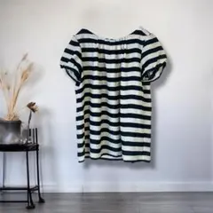 NATURAL BEAUTY BASIC／ゆったり半袖ボーダートップスカットソー