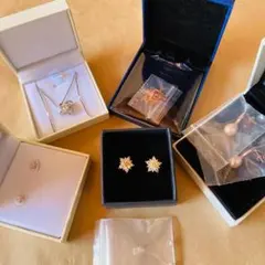 【おまとめ売り大特価☆超お買い得❤】美しい輝き✨ピアス3点・ネックレス2点セット
