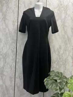 theory luxe ネイビー Vネック 半袖ワンピース お受験 セレモニー