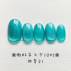 【即購入ok】マグネットネイルチップ　ショートオーバル　ニュアンス　四季21