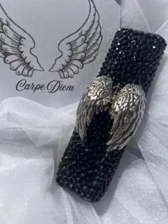 IQOSデコ　iQOSケース　イルマアイワン　黒　天使　羽　羽根　黒