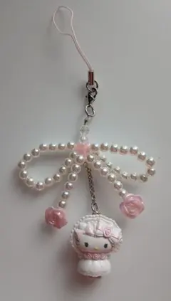 サンリオ ホワイトフリルデザインシリーズ シークレットストラップ ハローキティ