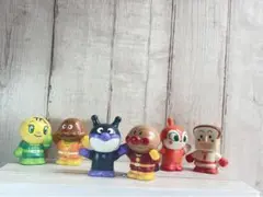 アンパンマン 指人形　主要キャラ6点セット　レトロ　ゆび人形