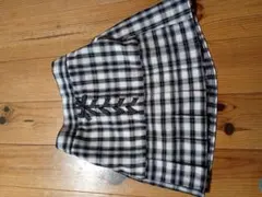 チェック柄プリーツスカート (140cm)