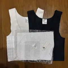 SS ホワイト ブラック SSサイズ　サラシ　胸潰し　ナベシャツ