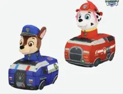 パウパトロール　出勤！プルバックぬいぐるみ　2種