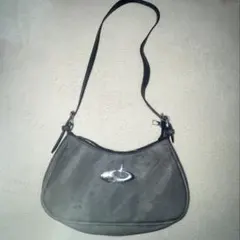 グレー スエード ショルダーバッグ