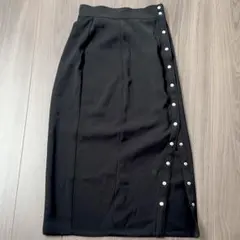 EATME ドットボタンタイトスカート ブラック S