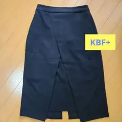 KBF+　ラップ風 タイトスカート ブラック　サイズoneのサムネイル