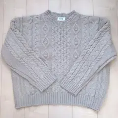 ローリーズファーム ニット セーター ケーブルポンポン