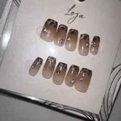 ネイルチップ　Mサイズ　豹柄