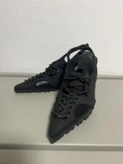 YELLOピクシーミュールパンプス黒リボンスニーカーヒール24.5L美品