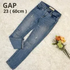 【GAP】スキニー デニム ジーンズ ダメージ パンツ ライトブルー 23