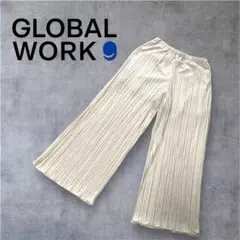 グローバルワーク　キッズ　プリーツパンツ　130 アイボリー