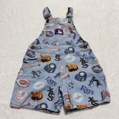 MLBチームロゴ デニムオーバーオール 120cm