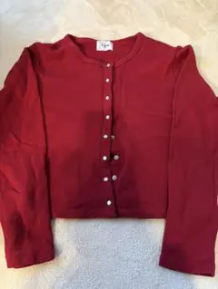 お値下げ★LIEN 赤 ボタン付き カーディガン サイズF petit mainのサムネイル