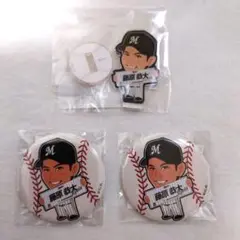 千葉ロッテマリーンズ 藤原恭大 缶バッジ アクリルスタンド 3点まとめ売り