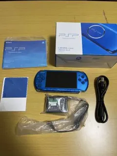 PSP-3000 VIBRANT BLUE 本体 箱説付き ＋おまけソフト2本