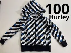 Hurley キッズパーカー Mサイズ ストライプ