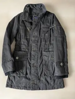 ブラックフライデーBURBERRY　ブルーレーベル　38　コート　黒　フードなし
