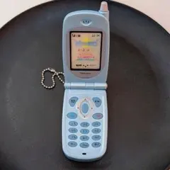 本当に録音再生！なつかしのガラケーマスコット 録音・再生機能付き ライトブルー