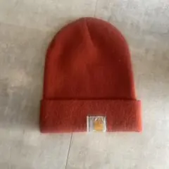 オレンジ ウール ニット帽 carhartt