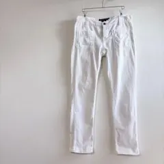 ラルフローレン ホワイト デニム パンツ ストレート アメカジ 洗える リボンのサムネイル