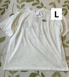 新品　しまむら購入　ビッグシルエット　半袖Tシャツ　L 白　バックプリント刺繍