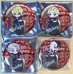 東京リベンジャーズ Coffee time グリッター缶バッジ 4種セット