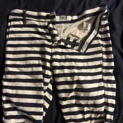FOB FACTORY ボーダーショートパンツ M白紺のサムネイル