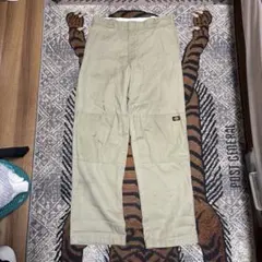 00s Dickies ベージュ ワークパンツ サイドポケット付き
