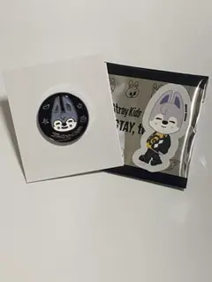 スキズ　ピンバッジ　ステッカー　ウルフチャン　バンチャン　エキシビション