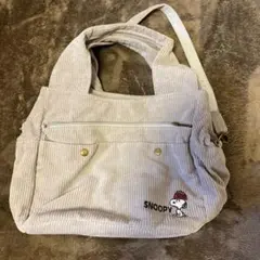 SNOOPY コーデュロイ ショルダーバッグ トートバッグ