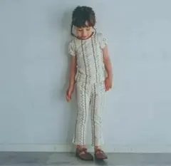 花柄ストライプセットアップ 100cm タグ付き