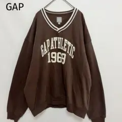 【GAP】ギャップ　スウェット　トレーナー　Vネック　裏起毛　L