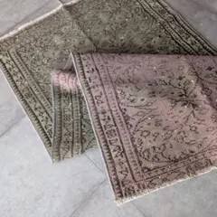 No.44 ヴィンテージラグ SS トルコ マット turkish rug ミニ - メルカリ