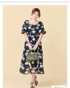 chestyj❤︎フラワーロングジャガードワンピース