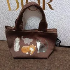 KALDI 猫イラスト ミニトートバッグ