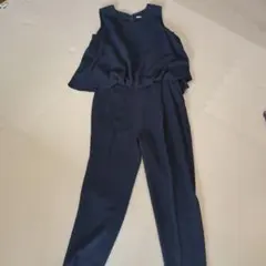 アーバンリサーチ　ネイビー フレアトップス ジャンプスーツ