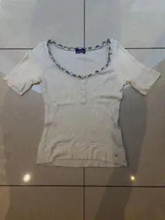 【BURBERRY Blue Label 】半袖ニット38☆カットソー☆ホワイトのサムネイル