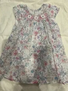 スラップスリップ　花柄ワンピース　90センチ