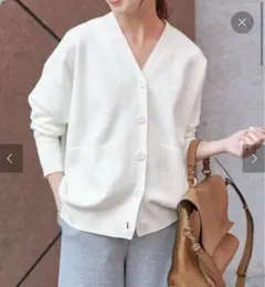 Spick and span ダブルジャガードカーディガン