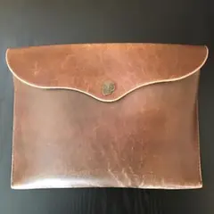 レザー クラッチバッグ Brown Brown ブラウンブラウン