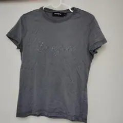Desigual 半袖Tシャツ グレー ラインストーンロゴ XSのサムネイル