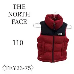 THE NORTH FACE ザノースフェイス 赤×黒 ダウンベスト 110cm