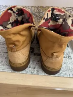 迷彩内装 ベージュ ミリタリーブーツ