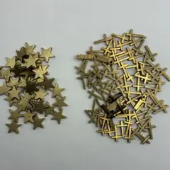 真鍮パーツ　訳あり　スター　クロス　チャーム